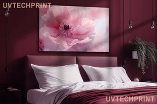 Stikla Bilde lieli rozā pasteļziedu ziedi 36x23 cm цена и информация | Детали интерьера | 220.lv