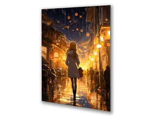 Stikla Bilde anime meitene manga pilsētas raksturs 83x130 cm цена и информация | Детали интерьера | 220.lv