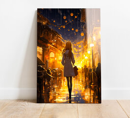 Stikla Bilde anime meitene manga pilsētas raksturs 83x130 cm цена и информация | Детали интерьера | 220.lv