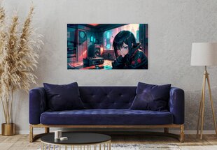 Stikla Bilde anime manga skumja meitene 130x83 cm цена и информация | Детали интерьера | 220.lv