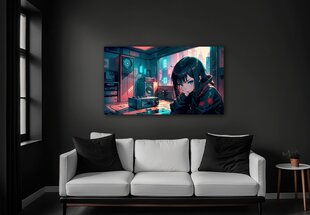 Stikla Bilde anime manga skumja meitene 90x60 cm цена и информация | Детали интерьера | 220.lv