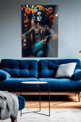 Stikla Bilde santa muerte nāves galvaskauss tetovējums 60x90 cm цена и информация | Детали интерьера | 220.lv