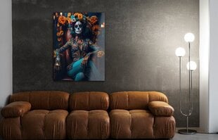 Stikla Bilde santa muerte nāves galvaskauss tetovējums 83x130 cm цена и информация | Детали интерьера | 220.lv