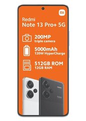 Xiaomi Redmi Note 13 Pro Plus 5G 512 ГБ, лунный белый цена и информация | Мобильные телефоны | 220.lv