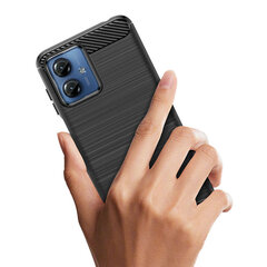 Силиконовый чехол Carbon Case для Motorola G14 - черный цена и информация | Чехлы для телефонов | 220.lv