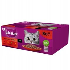 WHISKAS смесь в соусе для кошек в пакетиках 80х85г цена и информация | Консервы для котов | 220.lv