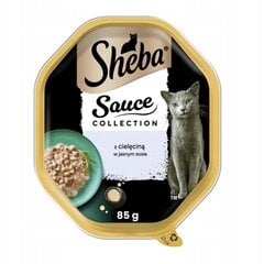 Sheba Sauce Collection mitrā barība kaķiem ar liellopa gaļu, 22 x 85g cena un informācija | Konservi kaķiem | 220.lv