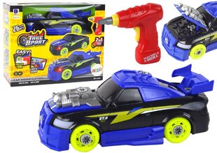 Rotaļu auto ar instrumentiem DIY, zils cena un informācija | Rotaļlietas zēniem | 220.lv