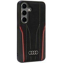 Audi Genuine Leather MagSafe S24 S921 czarno-czerwony|black-red hardcase AU-TPUPCS24-R8|D3-RD цена и информация | Чехлы для телефонов | 220.lv