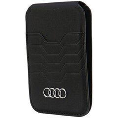 Audi Leather Wallet Card Slot Stand czarny|black MagSafe AU-MSCH-GT|D3-BK цена и информация | Чехлы для телефонов | 220.lv