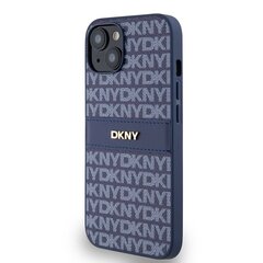 DKNY PU Leather Repeat Pattern Tonal Stripe Case for iPhone 14 Blue цена и информация | Чехлы для телефонов | 220.lv