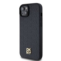 DKNY PU Leather Repeat Pattern Stack Logo MagSafe Case for iPhone 13 Black цена и информация | Чехлы для телефонов | 220.lv