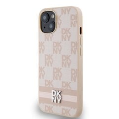 DKNY PU Leather Checkered Pattern and Stripe Case for iPhone 13 Pink цена и информация | Чехлы для телефонов | 220.lv