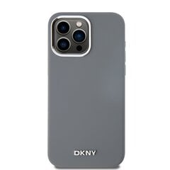 DKNY Liquid Silicone Silver Metal Logo MagSafe Case for iPhone 15 Pro Max Grey цена и информация | Чехлы для телефонов | 220.lv