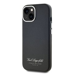 Karl Lagerfeld Grained PU Hotel RSG Case for iPhone 14 Black цена и информация | Чехлы для телефонов | 220.lv