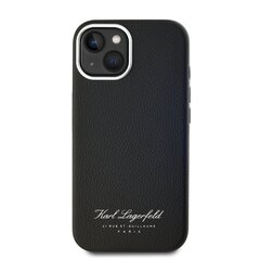 Karl Lagerfeld Grained PU Hotel RSG Case for iPhone 14 Black цена и информация | Чехлы для телефонов | 220.lv