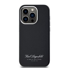 Karl Lagerfeld Grained PU Hotel RSG Case for iPhone 14 Pro Max Black цена и информация | Чехлы для телефонов | 220.lv