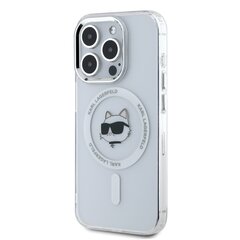 Karl Lagerfeld IML Choupette Head Metal Frame MagSafe Case for iPhone 15 Pro Transparent цена и информация | Чехлы для телефонов | 220.lv