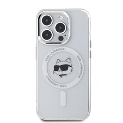 Karl Lagerfeld IML Choupette Head Metal Frame MagSafe Case for iPhone 15 Pro Transparent цена и информация | Чехлы для телефонов | 220.lv