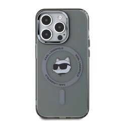 Karl Lagerfeld IML Choupette Head Metal Frame MagSafe Case for iPhone 15 Pro Max Black цена и информация | Чехлы для телефонов | 220.lv