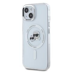 Karl Lagerfeld IML K&CH Heads Metal Frame MagSafe Case for iPhone 13 Transparent цена и информация | Чехлы для телефонов | 220.lv