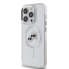 Karl Lagerfeld IML K&CH Heads Metal Frame MagSafe Case for iPhone 13 Pro Transparent цена и информация | Чехлы для телефонов | 220.lv