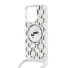 Karl Lagerfeld IML Monogram Crossbody K&CH Heads MagSafe Case for iPhone 14 Pro Transparent цена и информация | Чехлы для телефонов | 220.lv