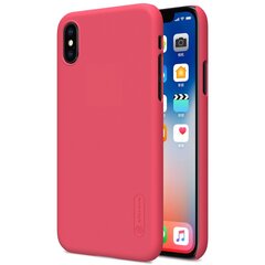 „Nillkin“ Frosted Shield чехол - красный + защитная пленка для экрана (iPhone X / Xs) цена и информация | Чехлы для телефонов | 220.lv