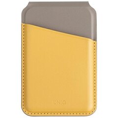 UNIQ Lyden DS magnetyczny portfel RFID i stojak na telefon żółto-szary|canary yellow-flint grey цена и информация | Чехлы для телефонов | 220.lv
