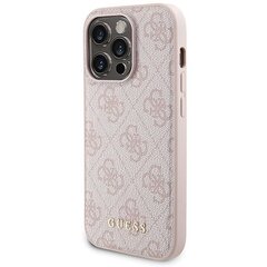 Zestaw Guess GUBPM5P14L4GEMGP iPhone 14 Pro 6.1" hardcase + Powerbank 5000mAh MagSafe różowy|pink 4G Metal Logo цена и информация | Чехлы для телефонов | 220.lv