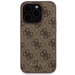 Zestaw Guess GUBPM5P15L4GEMGW iPhone 15 Pro 6.1" hardcase + Powerbank 5000mAh MagSafe brązowy|brown 4G Metal Logo цена и информация | Чехлы для телефонов | 220.lv