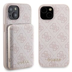 Zestaw Guess GUBPM5P15S4GEMGP iPhone 15 6.1" hardcase + Powerbank 5000mAh MagSafe różowy|pink 4G Metal Logo цена и информация | Чехлы для телефонов | 220.lv