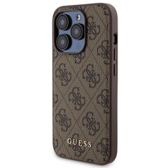 Zestaw Guess GUBPM5P15X4GEMGW iPhone 15 Pro Max 6.7" hardcase + Powerbank 5000mAh MagSafe brązowy|brown 4G Metal Logo цена и информация | Чехлы для телефонов | 220.lv