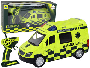 Tālvadības pults ambulance Lean Toys, dzeltena, 22x11,5 cm cena un informācija | Rotaļlietas zēniem | 220.lv