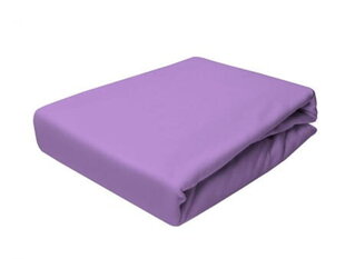 Džinsa loksne ar elastīgu lenti 160x200 gaiši violeta Prestige Collection 160 g/m2 cena un informācija | Palagi | 220.lv