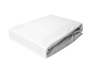 Džinsa loksne ar elastīgu gumiju 220x200 White Prestige Collection 160 g/m2 cena un informācija | Palagi | 220.lv