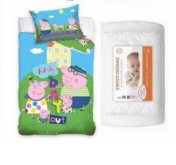 Gultas veļas komplekts 100x135 Sega + gultasveļa Peppa Pig cena un informācija | Palagi | 220.lv