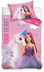 Bērnu gultiņas komplekts 100x135 Sega + gultasveļa Barbie Princess Fairytale цена и информация | Простыни | 220.lv