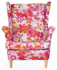 ARI PRINT krēsls ar kāju balstu Skandināvu ģimenes mēbeles rozā barbi cena un informācija | Atpūtas krēsli | 220.lv