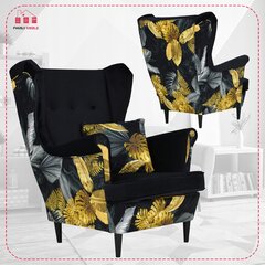 Ari Print Duo Skandināvu ausu krēsls Famil Furniture melns monstera HOT цена и информация | Кресла в гостиную | 220.lv