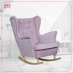 Family Furniture's Diana šūpuļkrēsls pulverveida rozā velūrs цена и информация | Кресла в гостиную | 220.lv