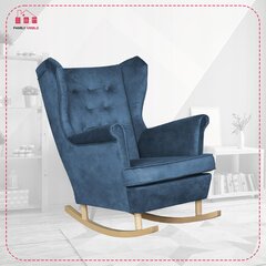 Diana šūpuļkrēsls Skandināvu krēsls Ģimenes mēbeles džinsi caurspīdīgs pārklājums cena un informācija | Atpūtas krēsli | 220.lv