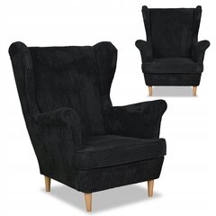 Bonito krēsls Scandinavian Family Furniture melns velvets svītras mode cena un informācija | Atpūtas krēsli | 220.lv