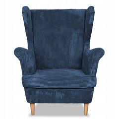 Bonito krēsls ar kāju balstu Scandinavian Family velvets zils cena un informācija | Atpūtas krēsli | 220.lv