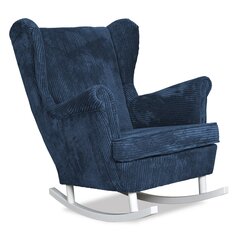 Bonito skandināvu šūpuļkrēsls Family Furniture velvets zils cena un informācija | Atpūtas krēsli | 220.lv