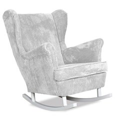 Bonito krēsls Skandināvu šūpuļkrēsls Family Furniture velvets gaiši pelēks cena un informācija | Atpūtas krēsli | 220.lv