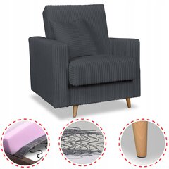 Rene krēsls ar Bonell konteineru Family Furniture velvets pelēks cena un informācija | Atpūtas krēsli | 220.lv