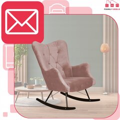 Skandināvu Luna šūpuļkrēsls uz slīdkājām Ģimenes mēbeles lillā rozā krāsā цена и информация | Кресла в гостиную | 220.lv