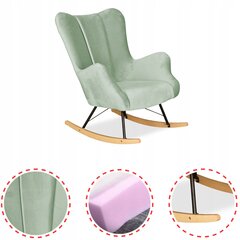 Ģimenes mēbeles Scandinavian Vika šūpuļkrēsls uz slīdkājām mēteliski zaļš cena un informācija | Atpūtas krēsli | 220.lv