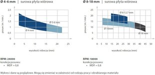 190.180.11 CMT VHM FINISHING MILL Z2+2 D18 I55 S18 POSITIVE + NEGATIVE цена и информация | Фрезы | 220.lv